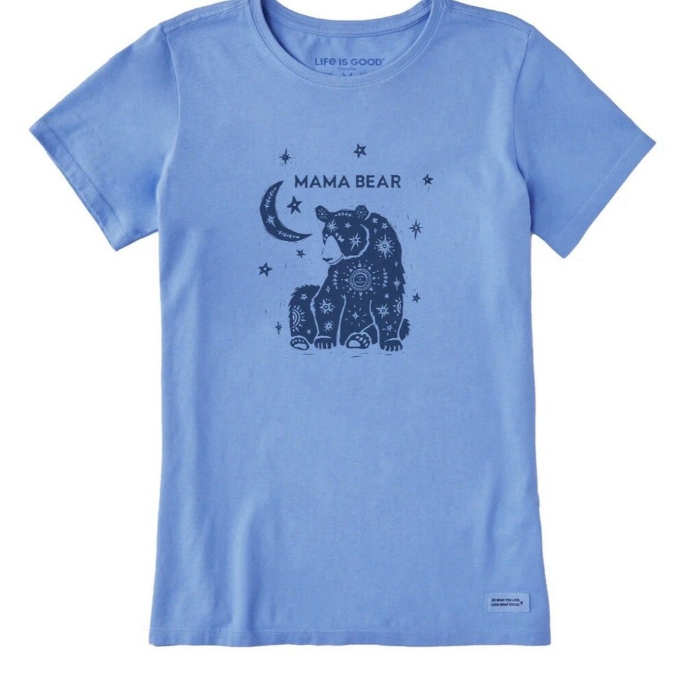 Life is Good Women's Celestial Mama Bear Short Sleeve Crusher Tee Size M E2
